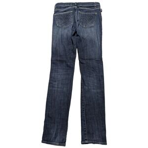 ROCK & REPUBLIC BERLIN Embossed Pocket Women 2M Stretch Denim Blue Jeans